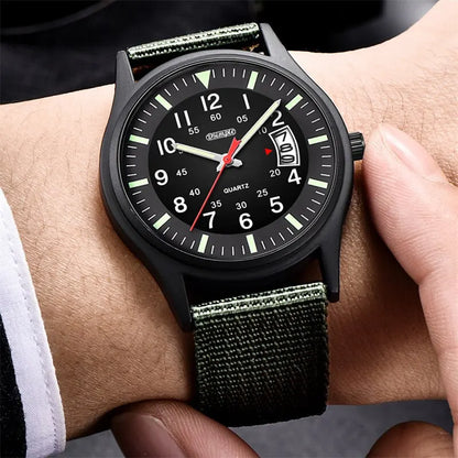 Reloj Hombre 2023 Fashion Mens Nylon Watches Luxury Men Army Military Quartz Watch Calendar Date Wristwatch Relogio Masculino Beauty World Shop