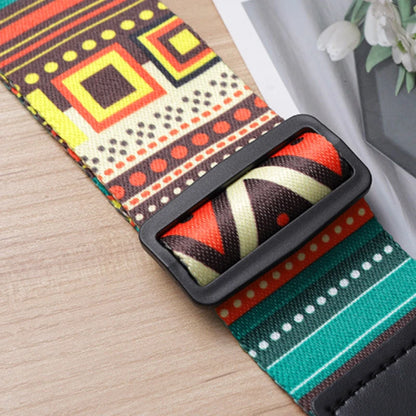 Fashion Retro Ethnic Style Guitar Strap Adjustable Leather Strap for Folk Guitar Electric Guitar Bass Ukulele Guitar Accessories Beauty World Shop