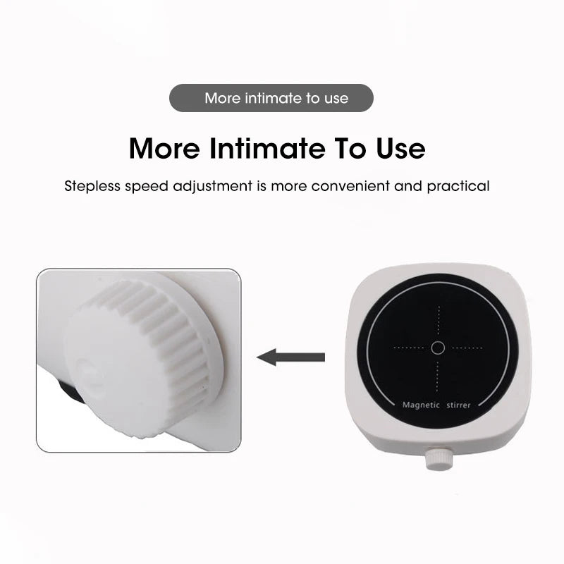 Magnetic Stirrer Kitchen Liquid Mixing Mini Lab Stir Mixer Portable Stirrer Plate with Stir Bar USB 2L 4000RPM for Laboratory Beauty World Shop