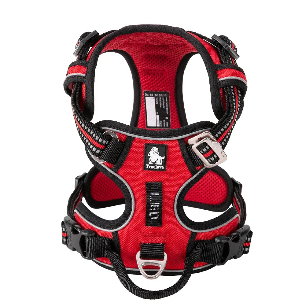 TRUE LOVE Pet Harness No Pull Nylon Reflective Dog Harness Adjustable Comfortable Control Step-in Brilliant Truelove TLH5654 Beauty World Shop