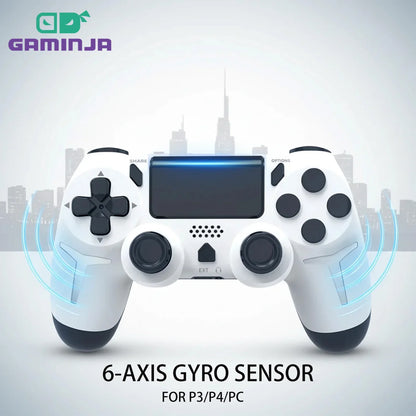 GAMINJA 6-axis Gyroscope Dual Vibration With touch pad Wireless Gamepad Bluetooth Controller For PS4 PS3 Console Computer PC Beauty World Shop