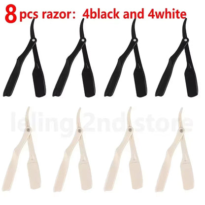 Professional Manual Shaver Straight Edge Plastic Barber Razor Folding Shaving Beard Cutter Straight Razor Wholesale Beauty World Shop