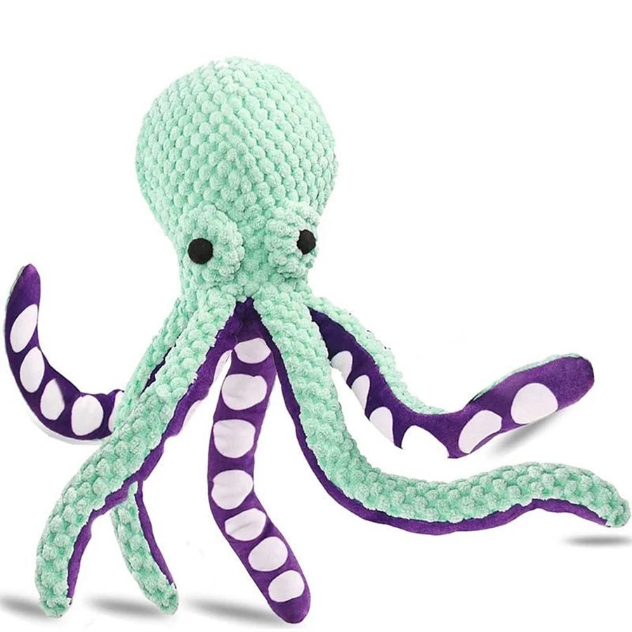 Dog pet plush octopus toy interactive sound anti-demolition home large and small dog boredom companion toy Beauty World Shop