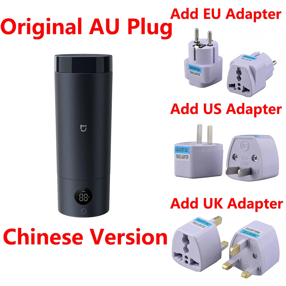 Original MIJIA Portable Electric Kettle 2 Thermos Cup Fast Water Boiler 350ml Smart Temperature Insulated Kettle Travel (CN) Beauty World Shop