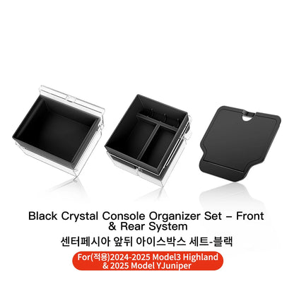 YZ For Tesla Model 3 Highland 2024 Model Y Juniper 2025 Storage Box Center Armrest Hidden Box Cup Holder Organizer Accessories Beauty World Shop