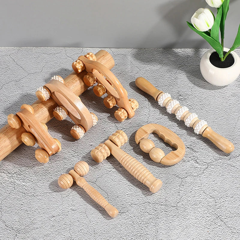 Wooden Massage Roller Portable Massage Tools For Face Neck Muscle Relax Head Foot Massager Stick Body Relaxation Beauty Health Beauty World Shop