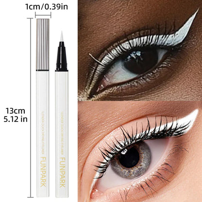 1PC White Liquid Eyeliner Pen Matte Long Lasting Waterproof Eye Liner Pencil Quick-drying Non-smudge Eye Makeup for Women Cosmet Beauty Trend Shop