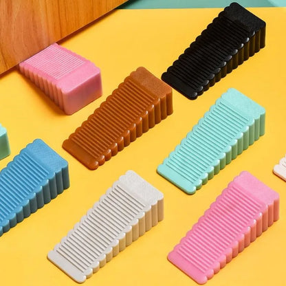 Safety Silicone Door Stop Stoppers Block Wedge Doorstops Door Stopper Home Office Door Rear Retainer Anti-collision Stop Beauty World Shop