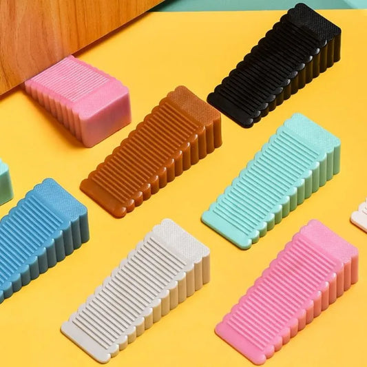Safety Silicone Door Stop Stoppers Block Wedge Doorstops Door Stopper Home Office Door Rear Retainer Anti-collision Stop Beauty World Shop