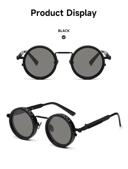 ND Dimming Glasses Polarized Sunglasses Men Women Round Retro Punk Driving Eyeglasses Outdoor Shades UV400 Adjustable Eyewear Beauty World Shop