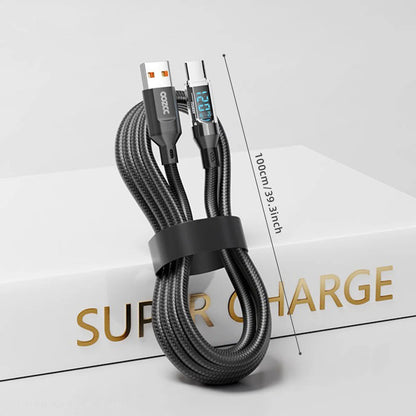 OOZCC LCD Watt Display Cable, Max 120W Super Fast Charging USB Type C Cable Data Transfer, USB A to Lightning for IPhone14 Pro Beauty World Shop