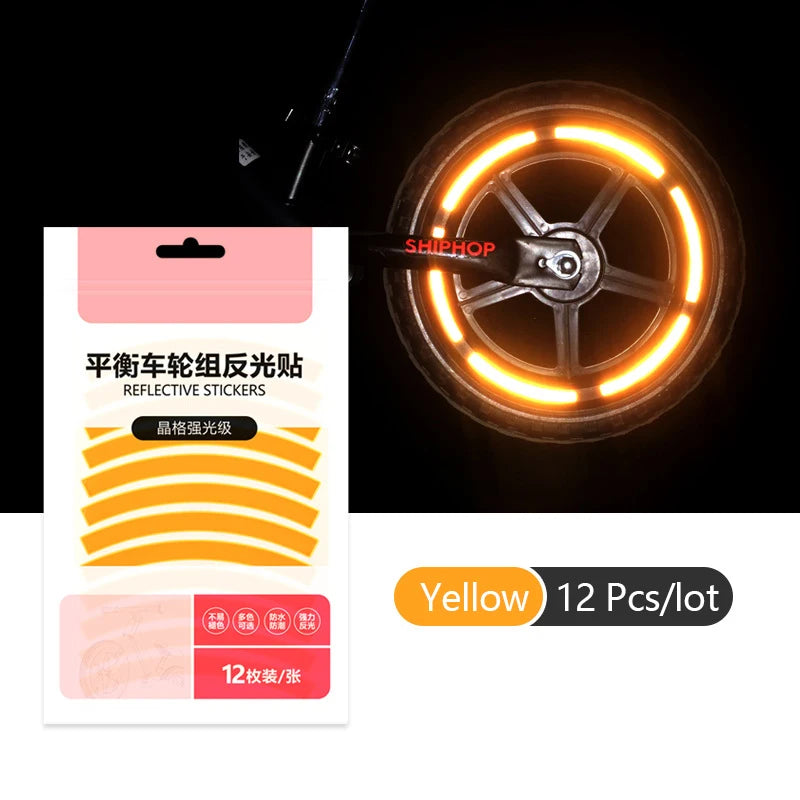 Reflective Tire Sticker Safety Sticker Color Kids Balance Bike Reflective Sticker Wheel Decal Bike Accessories Beauty World Shop