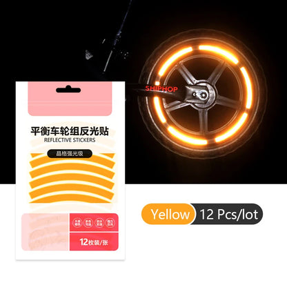 Reflective Tire Sticker Safety Sticker Color Kids Balance Bike Reflective Sticker Wheel Decal Bike Accessories Beauty World Shop