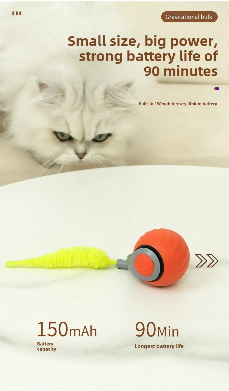 Smart Cats Toy Ball Electric Ball for Cats With Feather Teaser Intelligent Automatic Movement Active Scrolling Pet Toys Supplies Beauty World Shop