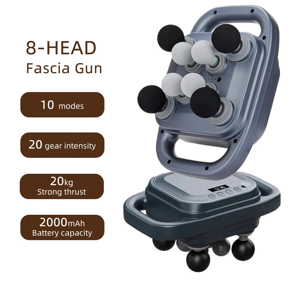 42-Heads Fascia Gun High-Frequency Vibration Body Massage Gun Back and Waist Massager Neck Shoulder Massager Muscle masajeador Beauty World Shop