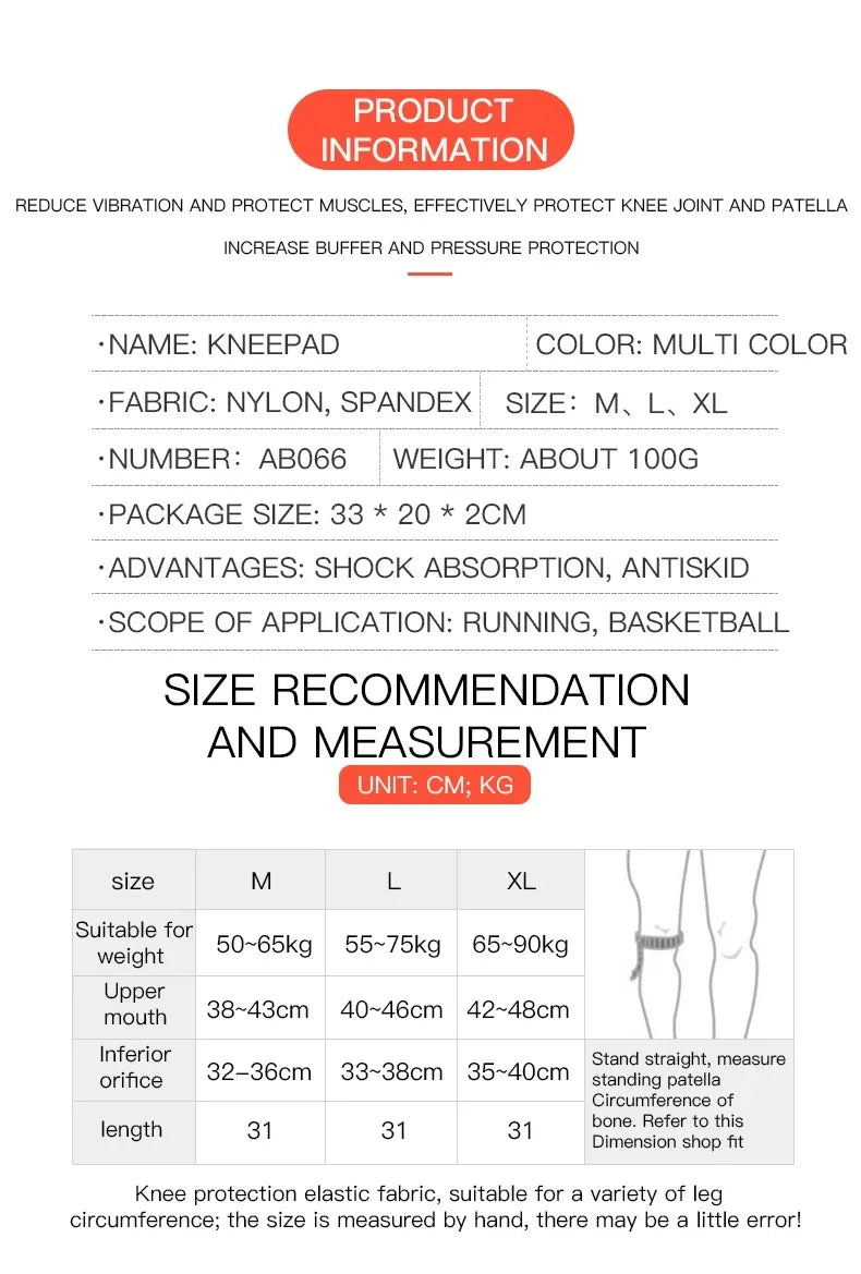 1PC Silicone Knee Pads Strap Patella Medial Support Meniscus Compression Knee Braces for Running Sport Knee Protection Beauty World Shop