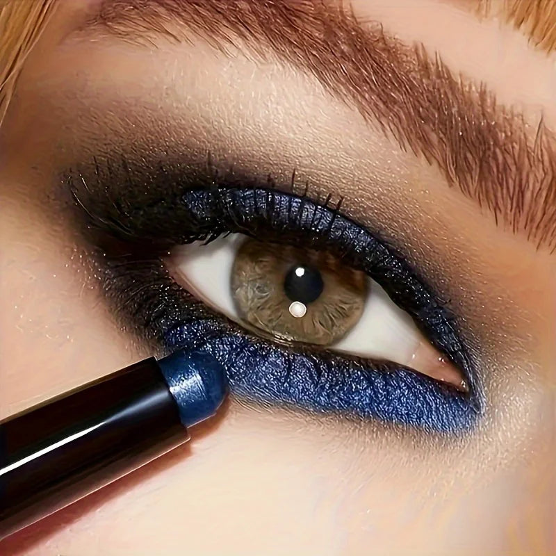 Shimmery Monochrome Eyeshadow Pencil - Waterproof, LongLasting Eye Makeup in Black, Blue, Pink, Purple, Fair - 9 ColorGlitter Ey Beauty Trend Shop