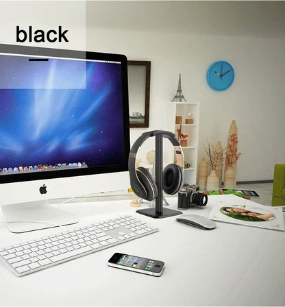 Black and White Earphone Holder Detachable Computer Esports Game Headset Desktop Storage Universal Display Rack for All Headsets