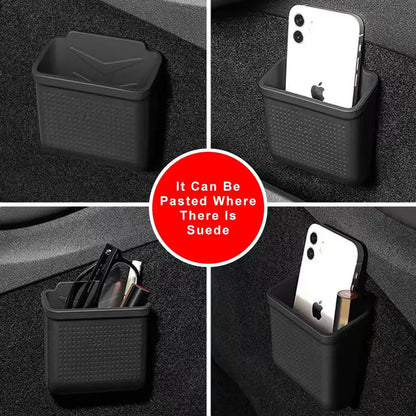 Silicone Car Storage Box For Tesla Model 3 Y S X 2017-2022 2023 Hidden Organizer Tray Bag Box Phone Coin Holder Auto Accessories Beauty World Shop