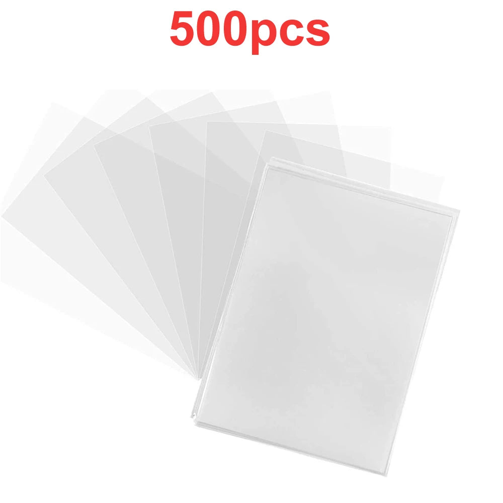 100 Pcs Transparent Playing Card Cover Clear Protector Sleeve Holder For Pokemon Board Game ID Trading Folder Photo Pouch Kit Beauty World Shop