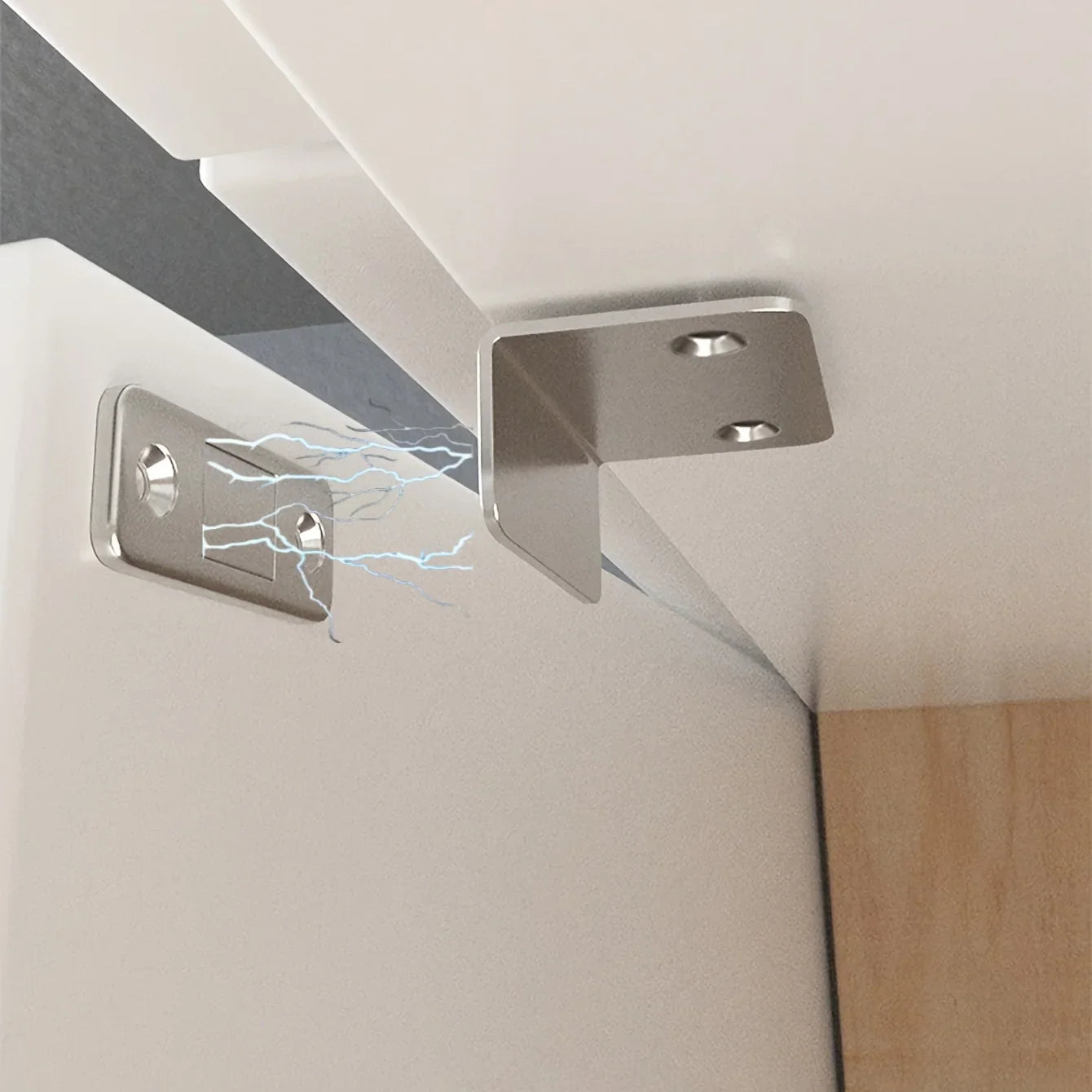 1pair Magnetic Door Catch Latch-Invisible Strong Adhesion, Drill-Free Mount, Seamless Release- Ideal for Cabinets, Sliding Doors Beauty World Shop