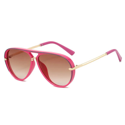 Trendy Oversized Pilot Sunglasses Women Men Vintage Retro Classic Designer Sun Glasses UV400 Protection Fashion Ladies Shades Beauty World Shop