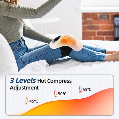 Smart Knee Massager Hot Compress Knee Relaxing Massager Infrared Heating Vibration Knee Pain Relief Elbow Shoulder Massager Beauty World Shop