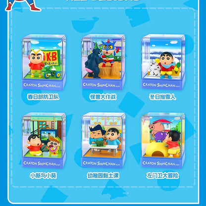 Crayon Shin-Chan Action Kamen‌ Kazama Tōru Bochan Anime Figure Model Doll Colorful Daily Iife Micro Scene Blind Box Toys Gifts Beauty World Shop