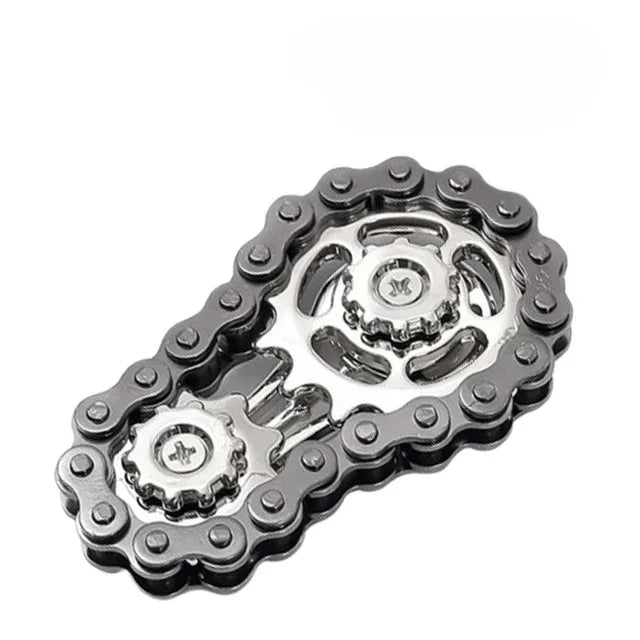 Sprocket Flywheel Flywheel Flying Top Flying Disk Anti-Anxiety Ornaments Metal Bicycle Chain EDC Rotating Flying Disk Adult Toy Beauty World Shop