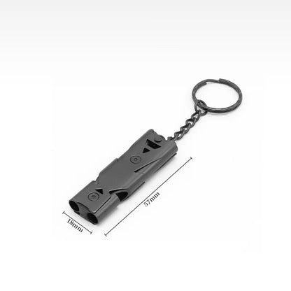 150DB Double Tube High-frequency High Decibel Survival Whistle Outdoor Rescue Steel Metal Survie Accessories Hiking Tool Travel Beauty World Shop