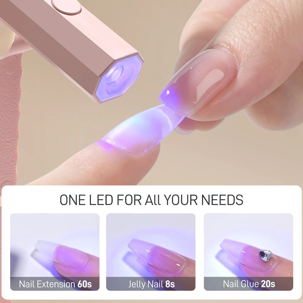 YIKOOLIN Convenient Handheld Nail Dryer Lamp UV/LED Nail Curing All Gel Polish Nail Art Tool Nail Art Convenient Nail Lamp Beauty World Shop