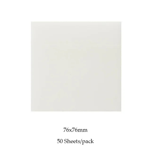 50 Sheets Creative Transparent PET Waterproof Sticky Notes Notepads - School Stationery & Office Supplies Beauty World Shop