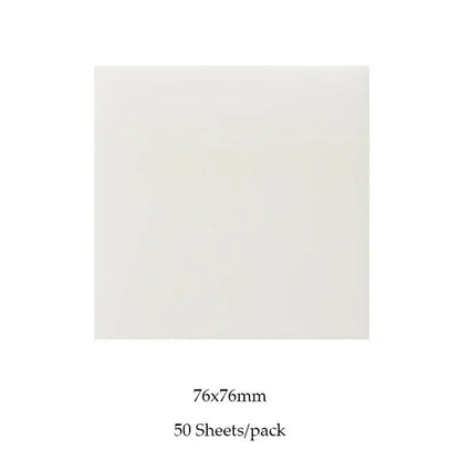 50 Sheets Creative Transparent PET Waterproof Sticky Notes Notepads - School Stationery & Office Supplies Beauty World Shop