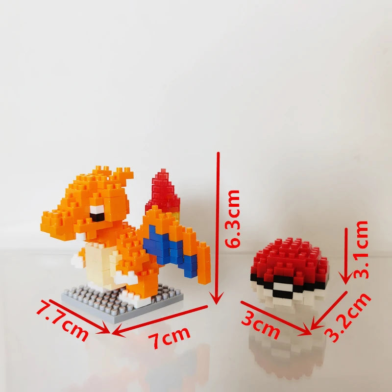 75 Style Building Blocks Assembly Anime Picachu Charizard Doll Blastoise Bulbasaur Gengar Bricks Figures Toy for Kid Gift Beauty World Shop