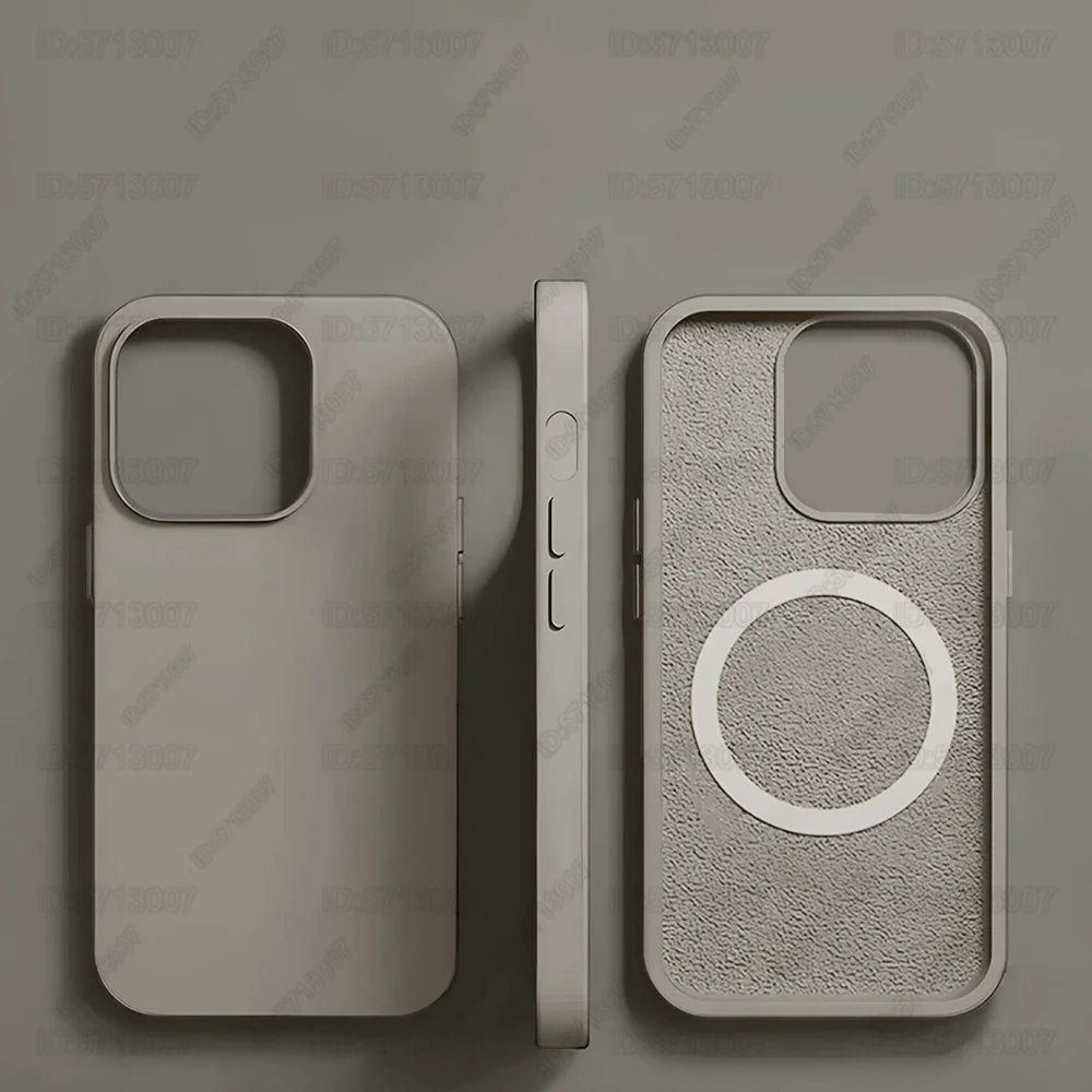 Magnetic Original Liquid Silicone Shockproof Case For iPhone 16 15 14 13 12 11 Pro Max 16 Plus For Magsafe Wireless Charge Cover Beauty World Shop
