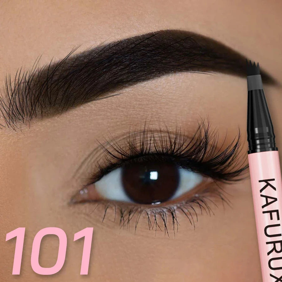 6 Colors 1PC Brown Eyebrow Pen Waterproof 4 Split Tip Black Eyebrows Pencil Liquid Eye Brow Makeup Lasting Cosmetic for Gifts Beauty Trend Shop