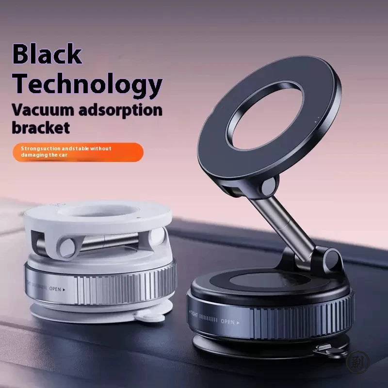 Strong Magnetic Car Phone Holder Foldable Design 360° Adjustable Vacuum Mount for Car/Desk/Bathroom/Universal Use Beauty World Shop
