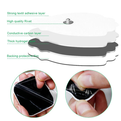 10/20PCS Electrode Pads Gel For Tens Acupuncture Massage Machine Slimming Pulse Ems Muscle Stimulator Massager Sticker Beauty World Shop