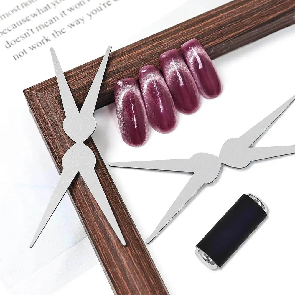 Double-head French Nail Art Magnet Set Cat Eye Magnetic Rod Combination Nail Art DIY V-Shaped Effect Gel Nail Polish Magnet Beauty Trend Shop