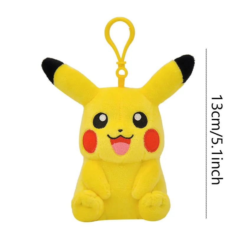 Anime Pokemon Pikachu Mew Psyduck Squirtle Bulbasaur Kawaii Stuffed Plush Toys School Bag Backpack Pendant Doll Keychain Gift Beauty World Shop