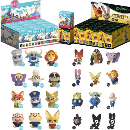 JANDOOM Disney Zootopia Judy Hopps Nick Wilde Bogo Clawhauser Anime Figur Model Rice Grain Doll Blind Box Toys Birthday Gifts Beauty World Shop