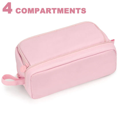 Large-Capacity Portable Pencil Case Minimalist Multi-Compartment Pencil Case Stationery Organizer Desktop Storage Pouch Beauty World Shop