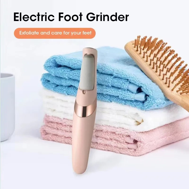 NEW USB Electric Dead Skin Pedicure Automatic Foot Grinder Rechargeable Roller Feet Pedicure Tool with 2 Removable Roller Heads Beauty World Shop