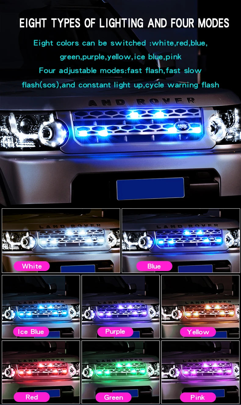 Wireless Light Aircraft Airplane Helicopter Warning Lights RGB Led Strobe lights Motorcycle Lights LED Flash with USB Charging Beauty World Shop