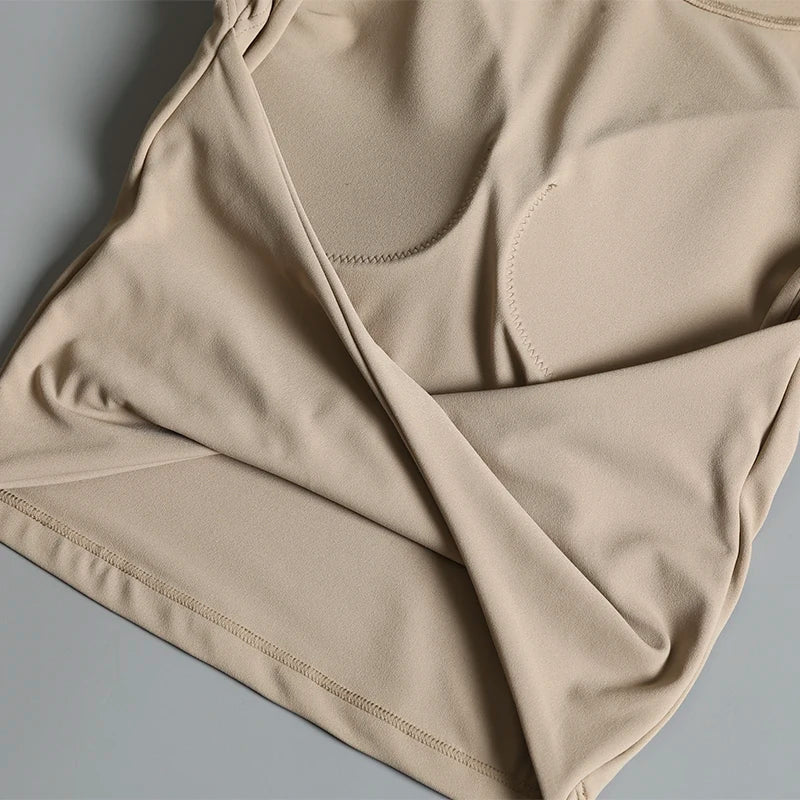 Sexy Short Backless Fixed Chest Pad Sports T-shirt Vest Women's Tight Fitting Quick Drying Slimming Yoga Suit Top Clothing Beauty World Shop