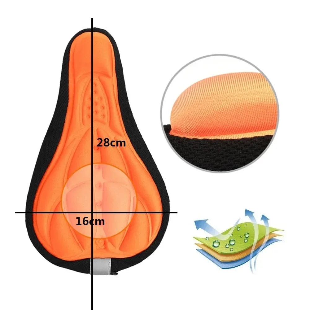 2025 Bicycle Saddle 3D Soft Cycling Seat Cover MTB Mountain Bike Thickene Sponge Pad Outdoor Breathable Cushion Bike Accessories Beauty World Shop