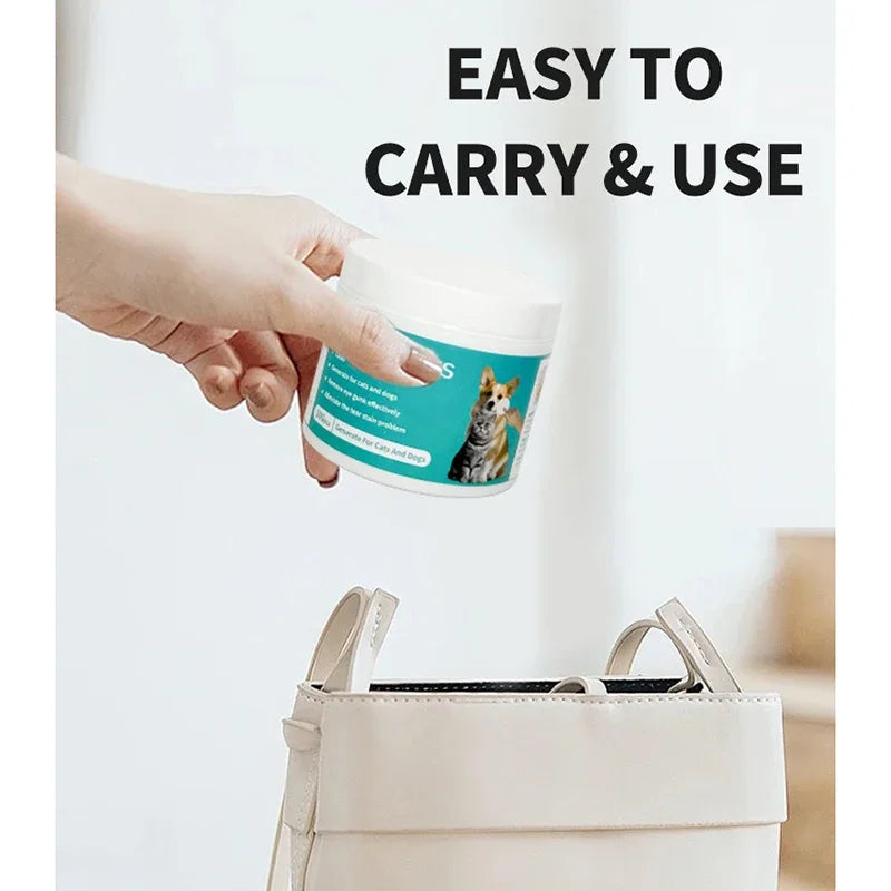 Pet Cleaning Products Eye Wipes To Remove Tear Marks Cleaning Wet Tissues Cat Wiping Eyes Removing Tear Marks and Cleaning Pet Beauty World Shop