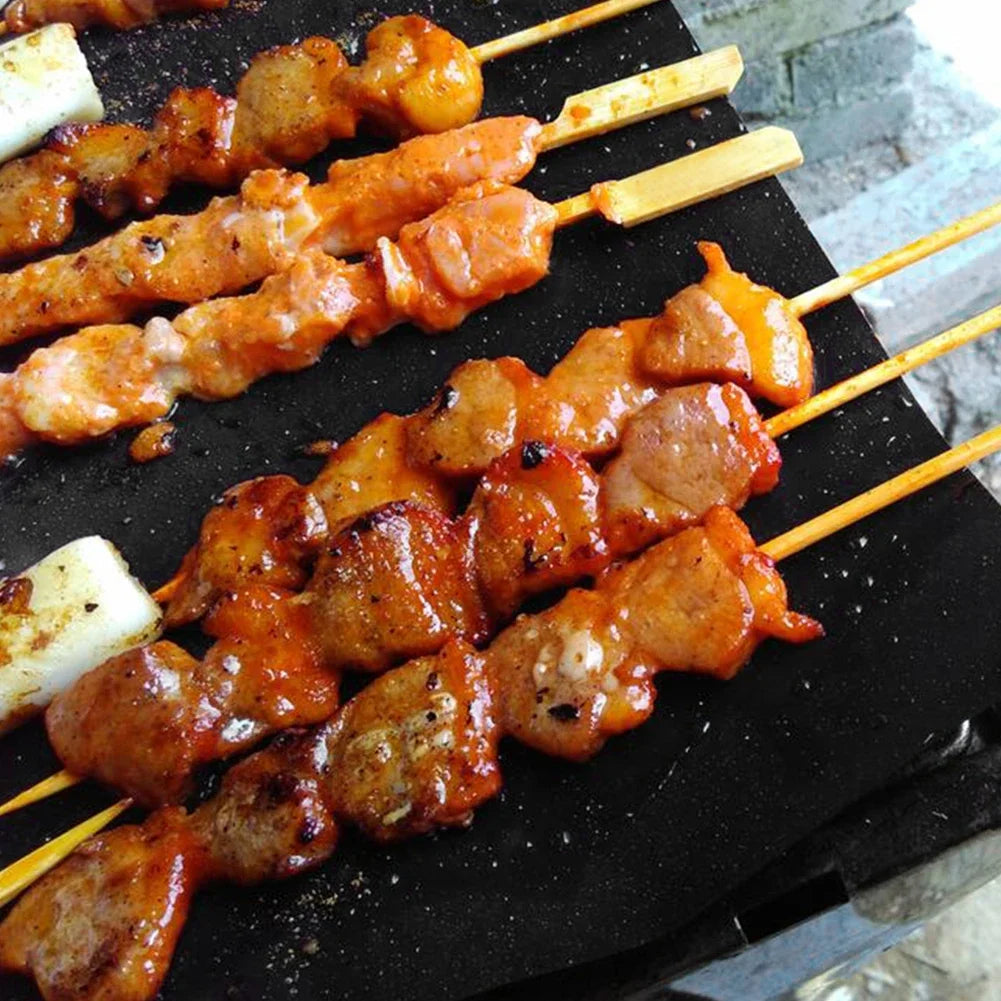 1-6Pcs BBQ Grill Mat Non-stick Mat Heat Resistant Grill Mat Outdoor Baking Reusable Barbecue Party Mat 40x50cm 33x40cm Beauty World Shop
