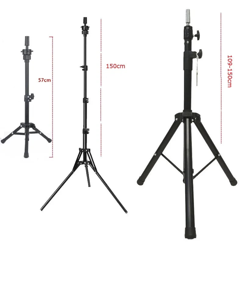 150cm high Tripod Canvas Head Stand Training Mannequin Stand Wig Holder Adjustable Plastic Material Hair Accessory Tools Beauty World Shop