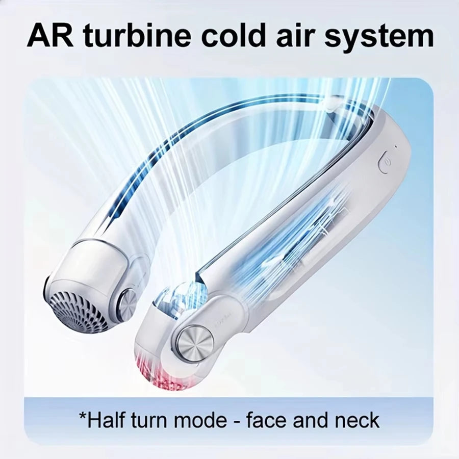Portable Neck Hanging Fan With Usb Charging Adjustable Bladeless Turbofan Bladeless Student Dormitory Home Outdoor Cooling Beauty World Shop